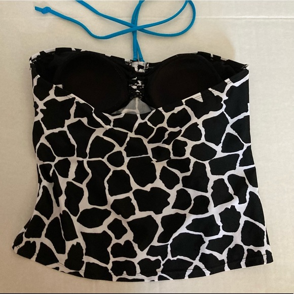 Sun Casual Black White Giraffe Stone Tankini Sz 12 - Picture 10 of 16